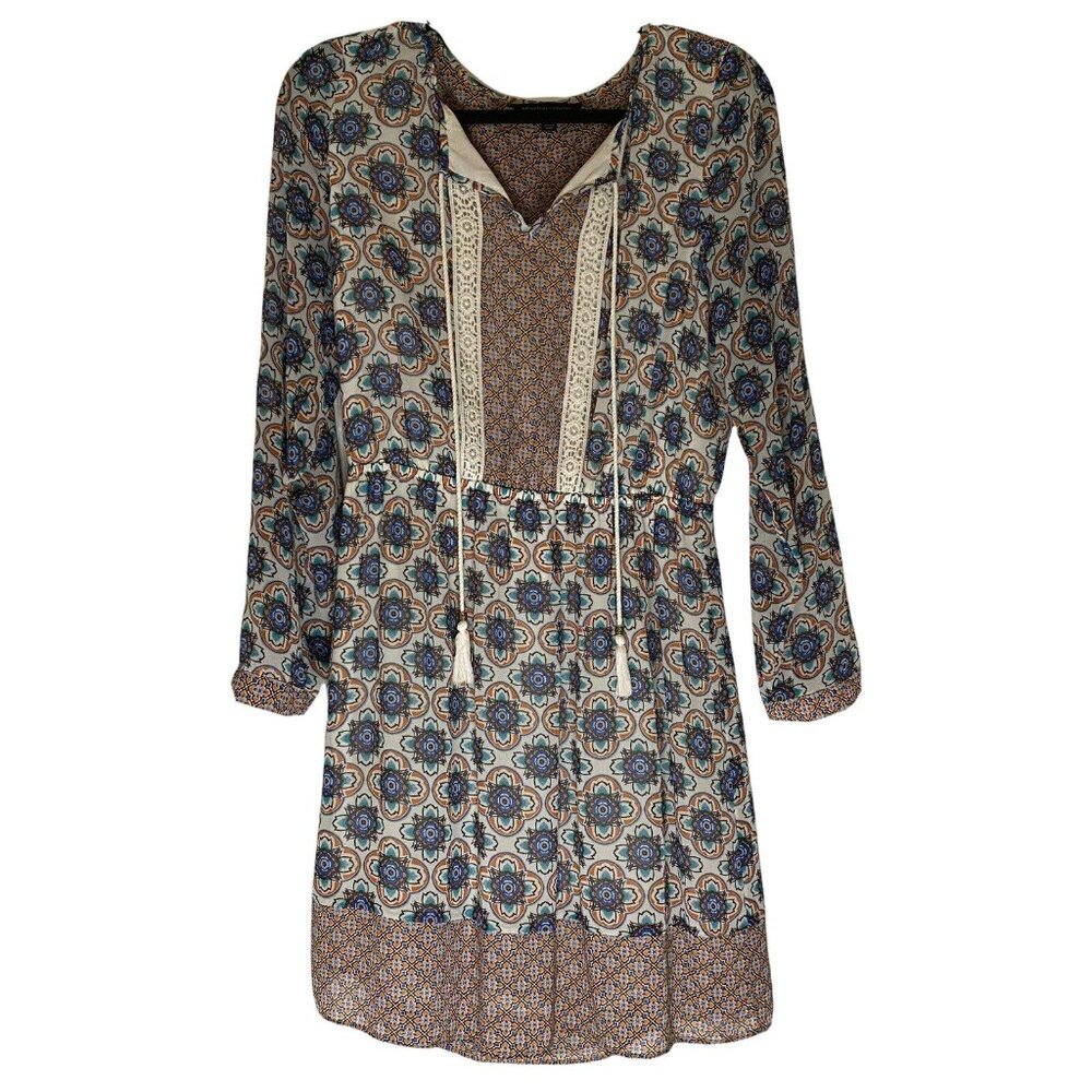 Signature Studio Women’s Dress Crochet Detail Sheer Lined Size Medium
